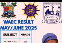 WAEC 2025: Boluwatife̩ fako̩ yo̩