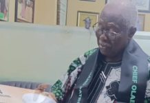 Oloye Olabode George di baba ẹgbẹ́ ‘League of Yoruba Media Practitioners’